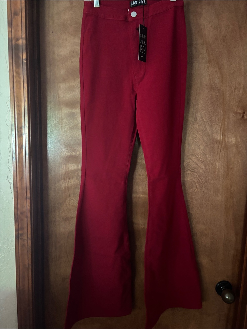 Women’s Flare Jeans in Deep Red